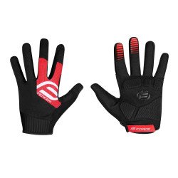 Luvas FORCE MTB POWER PRETO-VERMELHO