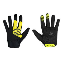 Guantes FORCE MTB POWER NEGRO-AMARILLO