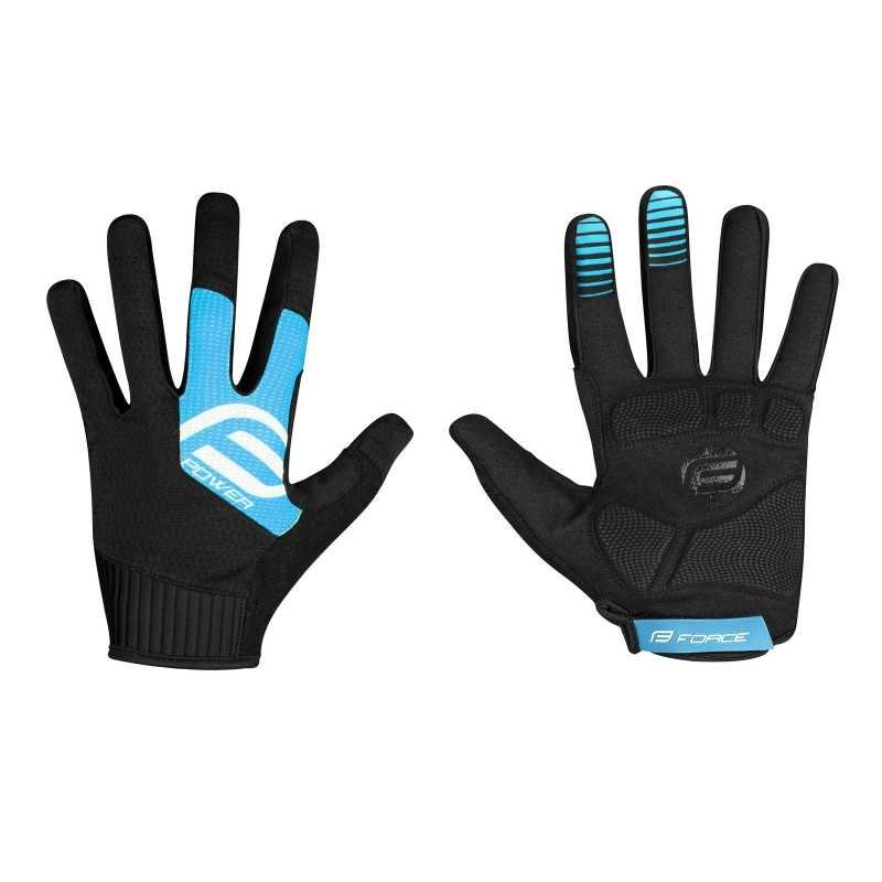 Luvas FORCE MTB POWER PRETO-AZUL Luvas FORCE MTB POWER PRETO-AZUL