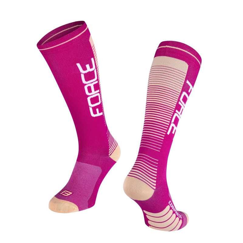 Compression Socks FORCE F COMPRESS PINK Compression Socks FORCE F COMPRESS PINK
