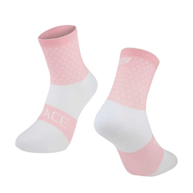 Des chaussettes FORCE TRACE ROSE-BLANC