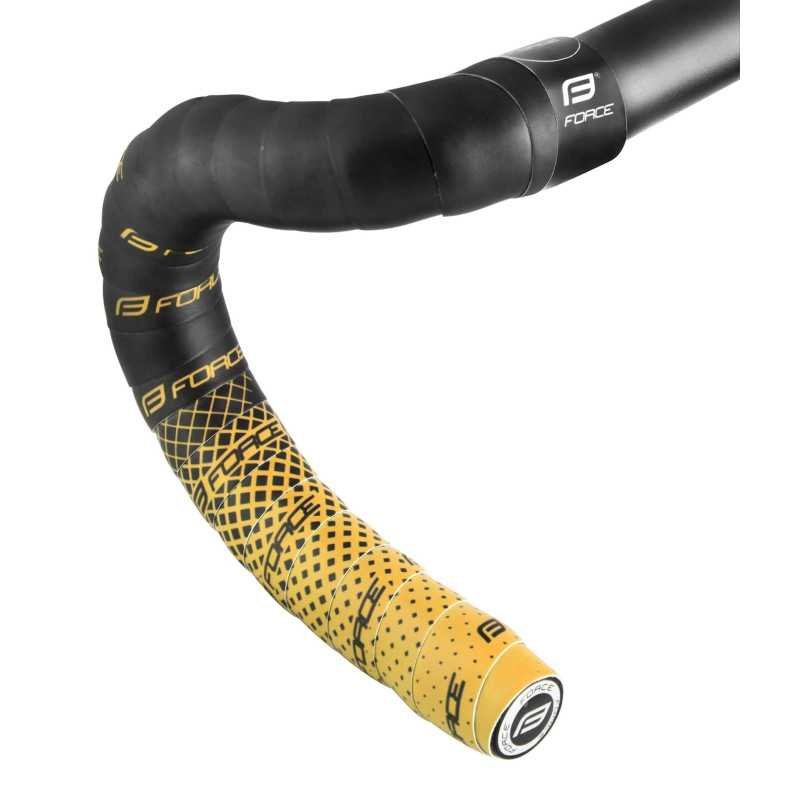 Handlebar tapes FORCE EVA DUAL YELLOW Handlebar tapes FORCE EVA DUAL YELLOW