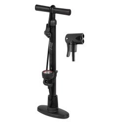 Floor pump FORCE TOURIST 2.0 steel, 11 bar