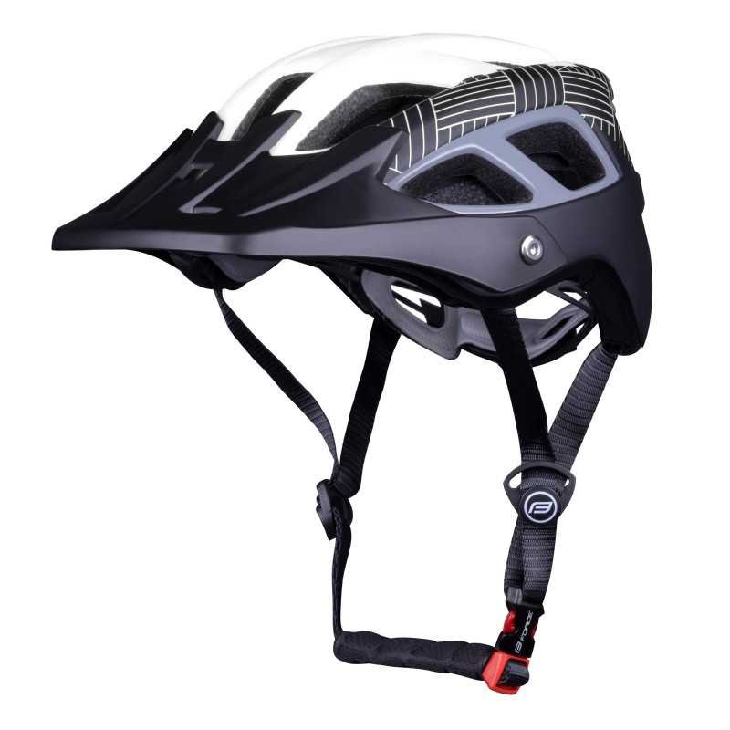 Casque FORCE AVES MTB BLANC-NOIR