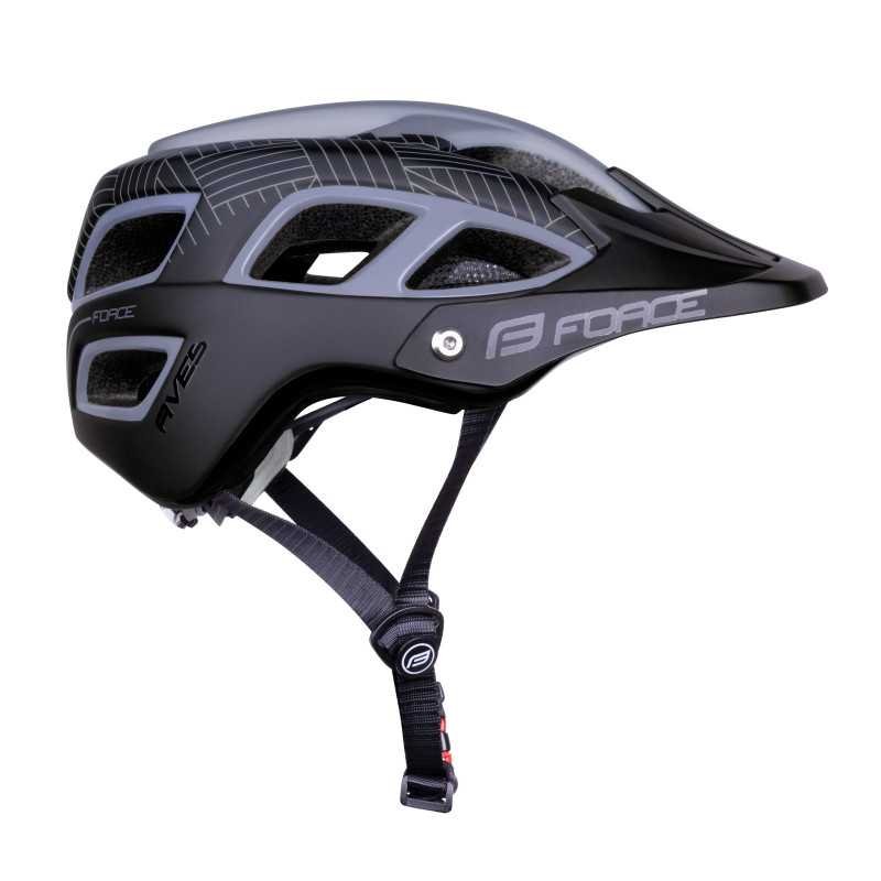 Casco FORCE AVES MTB GRIS-NEGRO