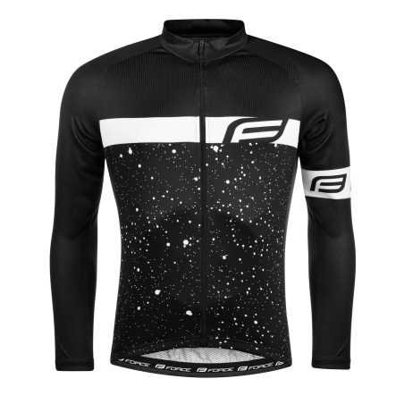 Jersey FORCE SPRAY long sleeves BLACK-WHITE