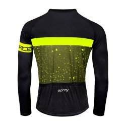Maillot manches longues FORCE SPRAY NOIR-JAUNE
