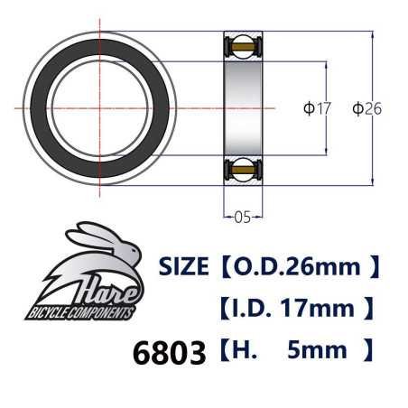 6803 Ceramic HARE Bearing