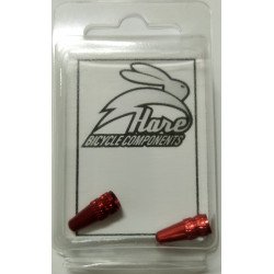 Valve Cap Presta (pair) Hare Bicycle Components 145 RED