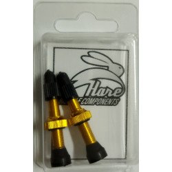 Valve Tubeless 34mm (paire) Hare Bicycle Components JAUNE