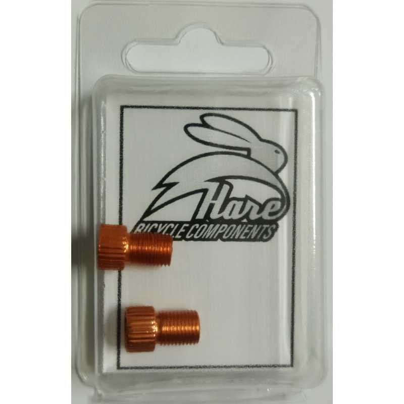Adapter Valve (2 units) Hare Bicycle Components ORANGE Adapter Valve (2 units) Hare Bicycle Components ORANGE