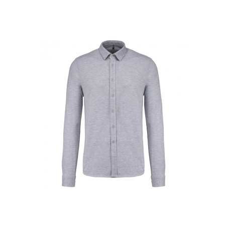 K508 - Camisa em malha piqué de manga comprida
