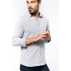 K508 - Camisa em malha piqué de manga comprida