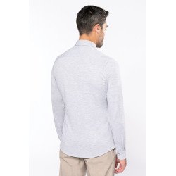 K508 - Camisa em malha piqué de manga comprida