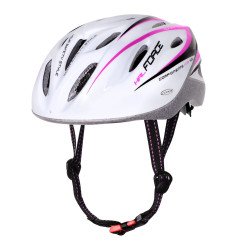 Capacete FORCE HAL BRANCO-ROSA