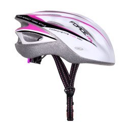 Capacete FORCE HAL BRANCO-ROSA